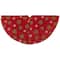 20" Red Metallic & Snowflake Print Mini Tree Skirt